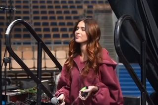 Roxie Węgiel grała w kosza na słynnej arenie