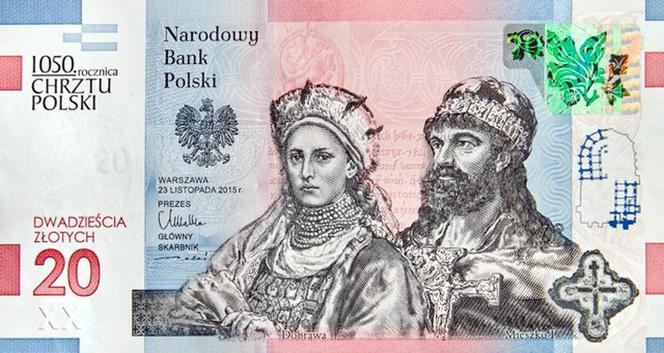 Banknot 20 zł w 1050. rocznicę chrztu Polski