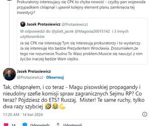 Jacek Protasiewicz szaleje na Twitterze