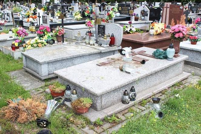 Zniszczony cmentarz w Tarnowie