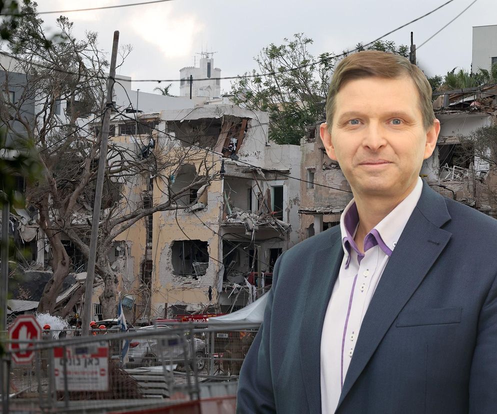 Marek Zuber i kadr wojenny z Izraela