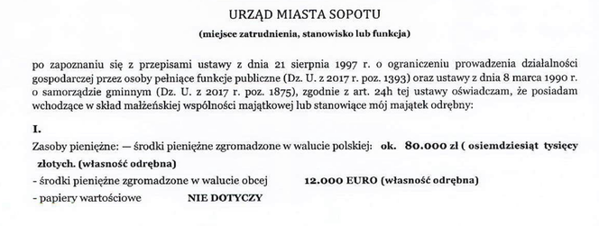 Jacek Karnowski i jego majątek