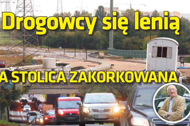 Drogowcy się lenią a stolica zakorkowana