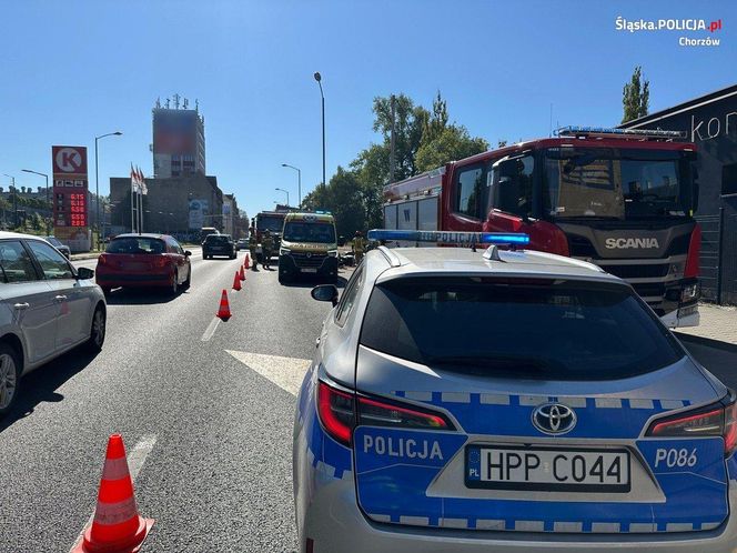 W Chorzowie doszło do dwóch wypadków z motocyklistami. Jeden trafił do szpitala