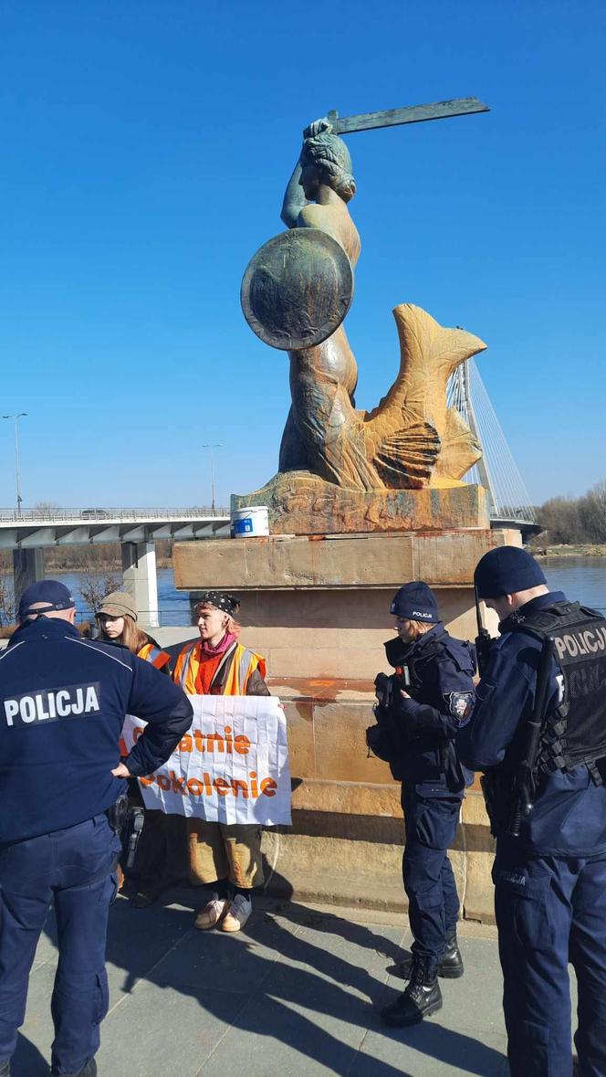Akcja aktywistów klimatycznych w Warszawie 