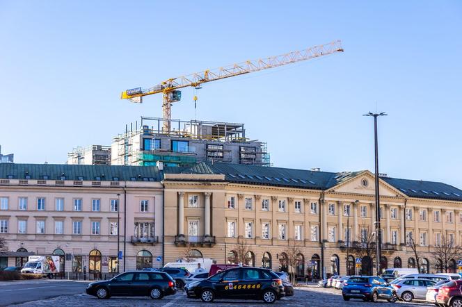 Hotel Puro przy Canaletta w Warszawie - zdjęcia z budowy (luty 2024)