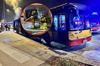 Pożar autobusu w Warszawie. W środku byli pasażerowie!