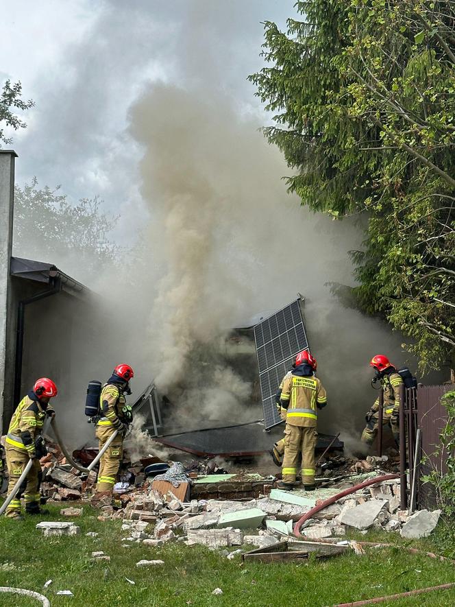 Pożar i zawalenie budynku w Dąbrowie Górniczej