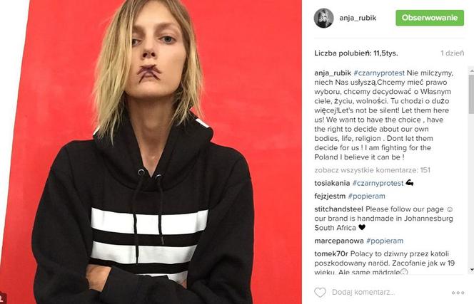Czarny protest. Gwiazdy wspierają akcję