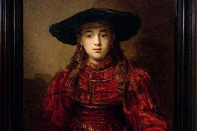  Rembrandt van Rĳn, Dziewczyna w ramie obrazu (1641 r.)