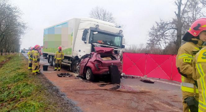 Drogowa masakra pod Siedlcami. Kierowca fiata zmiażdżony pod chłodnią 