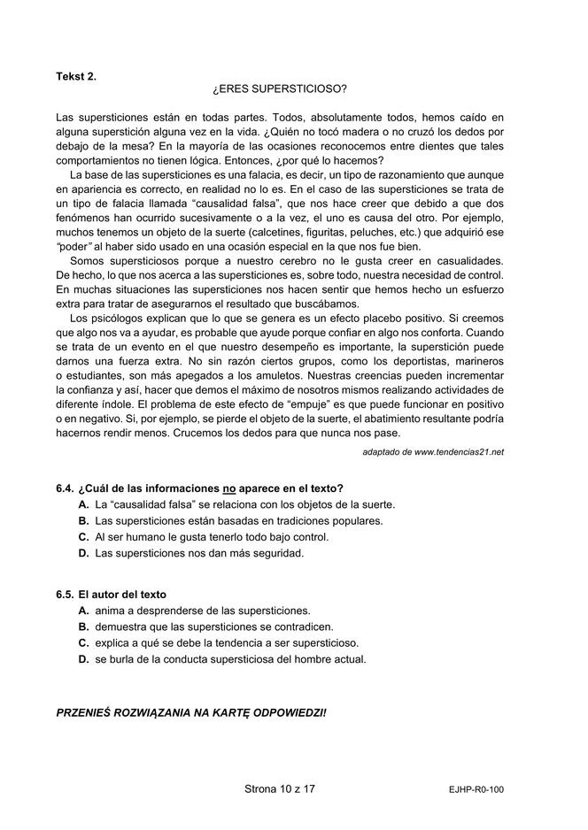 Matura 2022: hiszpański rozszerzony. Arkusze CKE, zadania, pytania. Poziom rozszerzony