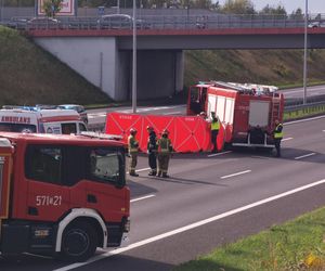 Śmiertelny wypadek na DTŚ w Rudzie Śląskiej. Zginął motocyklista. W kierunku Zabrza utworzył się zator