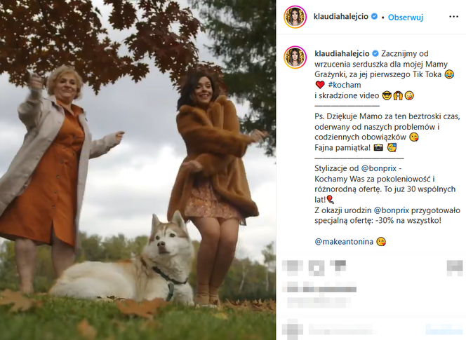 Tak wygląda mama Klaudii Halejcio 