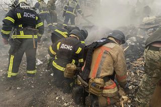 Wojna w Ukrainie. Atak rakietowy