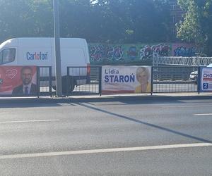 Na autobusach, słupach, budynkach. Bannery wyborcze zalały Olsztyn [ZDJĘCIA]