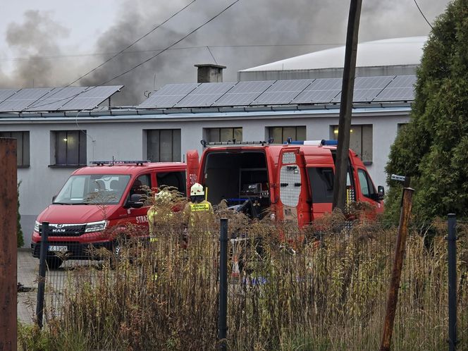 Pożar hali w Sadowie
