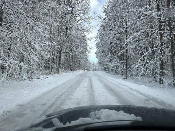 Atak zimy na Warmii i Mazurach