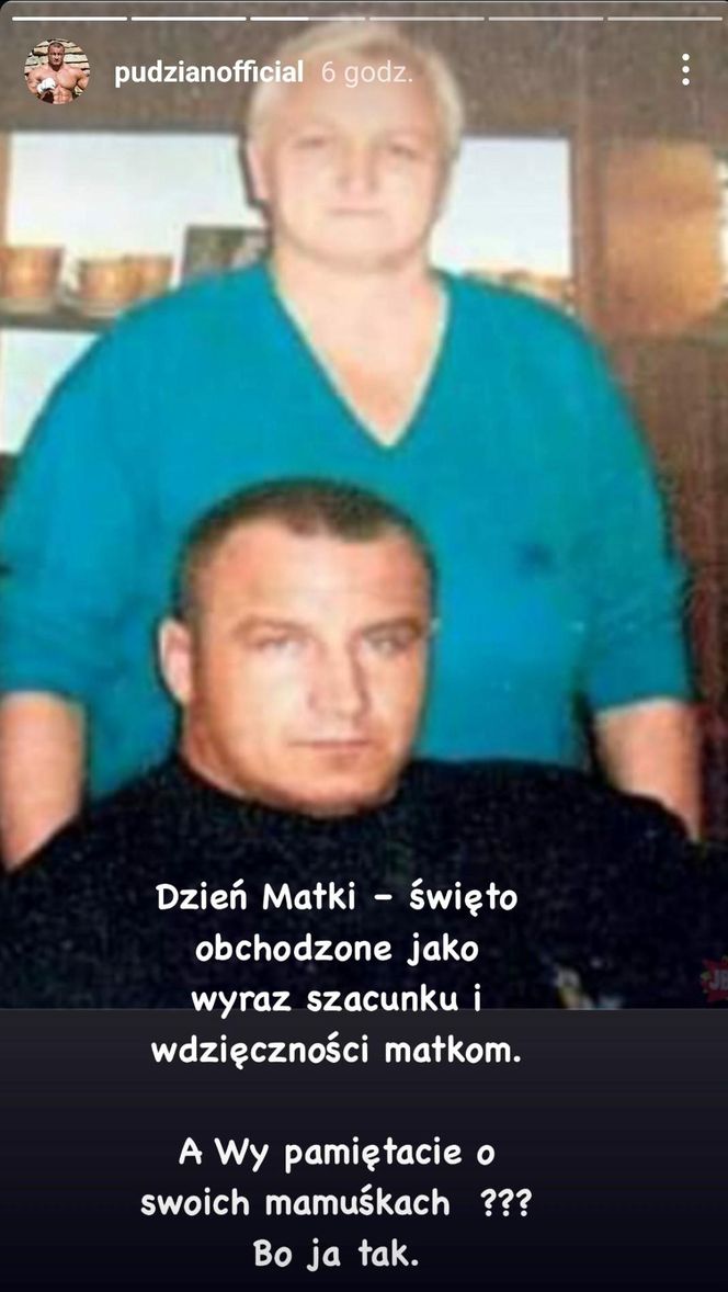 Mariusz Pudzianowski pokazał mamę. Takie kadry to rzadkość 