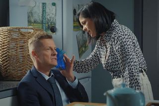 	M jak miłość odc. 1846. Kinga (Katarzyna Cichopek), Piotrek (Marcin Mroczek)