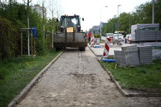 Na skrzyżowaniu Woronicza ze Spartańską na Mokotowie trwają prace