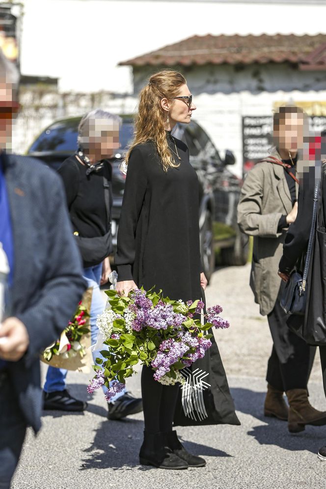 Agata Buzek na pogrzebie