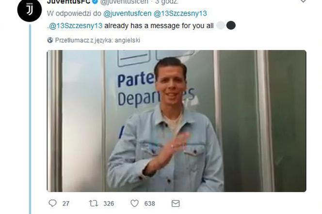 Wojciech Szczęsny w Juventus Turyn pozdrawia kibiców