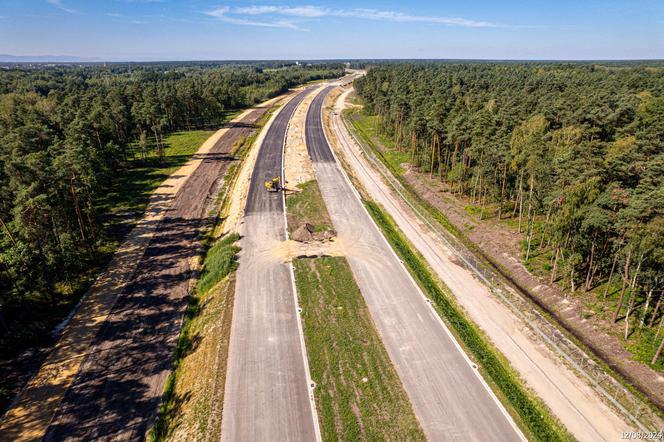 Plac budowy S1 Oświęcim - Dankowice w sierpniu 2024