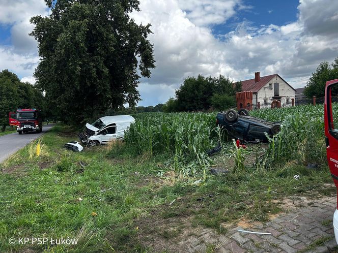 W poważnym wypadku w powiecie łukowskim rannych zostało pięć osób