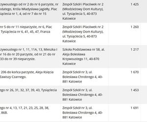 Frekwencja wyborcza w Katowicach wg lokali wyborczych