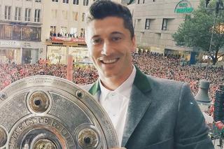 Robert Lewandowski świętuje mistrzostwo Niemiec