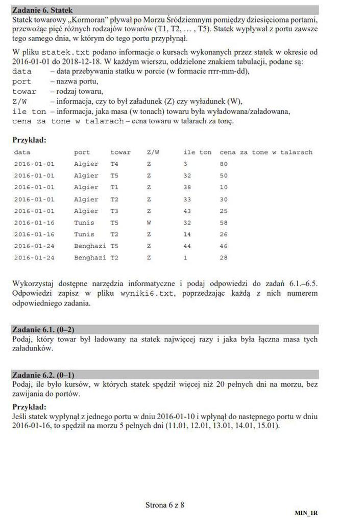 Matura 2020: Informatyka. Poziom ROZSZERZONY. ARKUSZ CKE