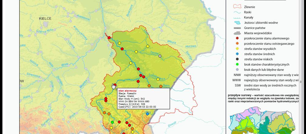 Przekroczone stany alarmowe na Wisłoku i Sanie