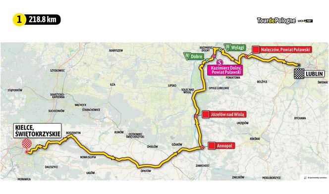 Tour de Pologne 2022: Trasa