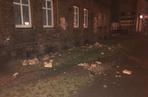 Katowice: 7 osób ewakuowano z kamienicy przy ul. Jankego. Zawalił się dach i odpadł fragment elewacji [ZDJĘCIA]