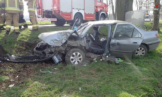 Kolizja w Wilkowicach. 19-latek nieprawidłowo wyprzedzał