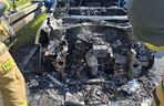 Pożar osobówki na A1