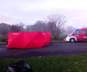 Śmiertelny wypadek w Myszakowie. Kierowca audi zginął na miejscu