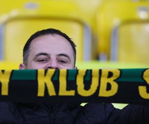 Kibice GKS Katowice na meczu z Piastem Gliwice 8.11.2025