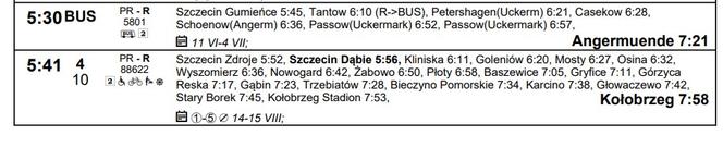 Rozkład jazdy PKP dla stacji Szczecin Główny 11 czerwca 2023 rok
