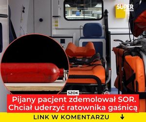 Maków Mazowiecki: Pijany pacjent zdemolował SOR. Chciał uderzyć ratownika gaśnicą