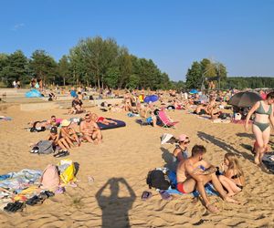 Plażowicze nad Lubianką