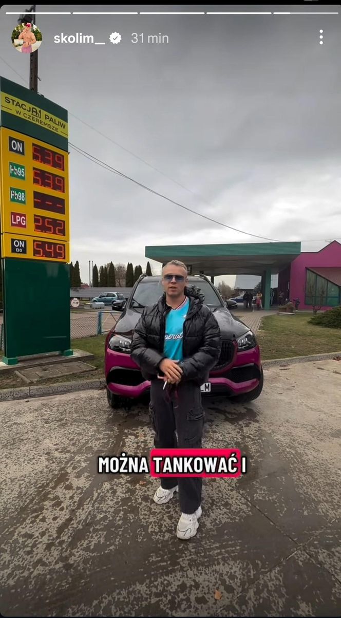 Skolim pokazał pierwszą stację benzynową. Tyle trzeba zapłacić za paliwo