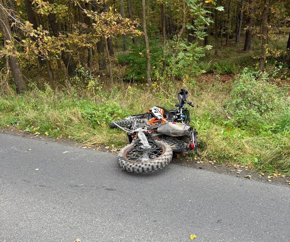 Wypadek motocyklisty