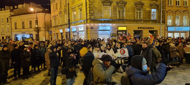 Lublin: protest wobec rosyjskiej agresji na Ukrainę