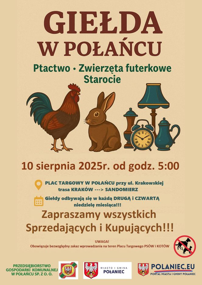 Giełda w Połańcu 10 sierpnia 2025