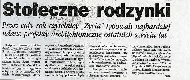 Stołeczne rodzynki, „Życie Warszawy”, nr 1/1996, 2.01.1996