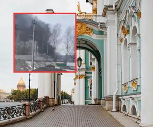 Pożar hangaru w Sankt Petersburgu. Wielkie kłęby czarnego dymu nad miastem! 