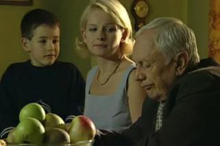 M jak miłość. Lucjan (Witold Pyrkosz), Marta (Dominika Ostałowska), Łukasz (Franciszek Przybylski)