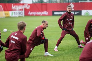 Trening polskich piłkarzy przed meczem z Nową Zelandią i Litwą